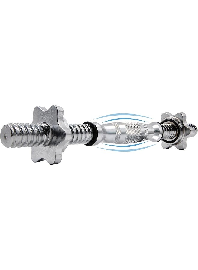 PROIRON PROIRON Dumbbell Bar 14 Inches Spinlock Dumbbell Handles Standard 1” Weight Bar (Pair with 4 Metal Spinlock Collars)  - Image 4