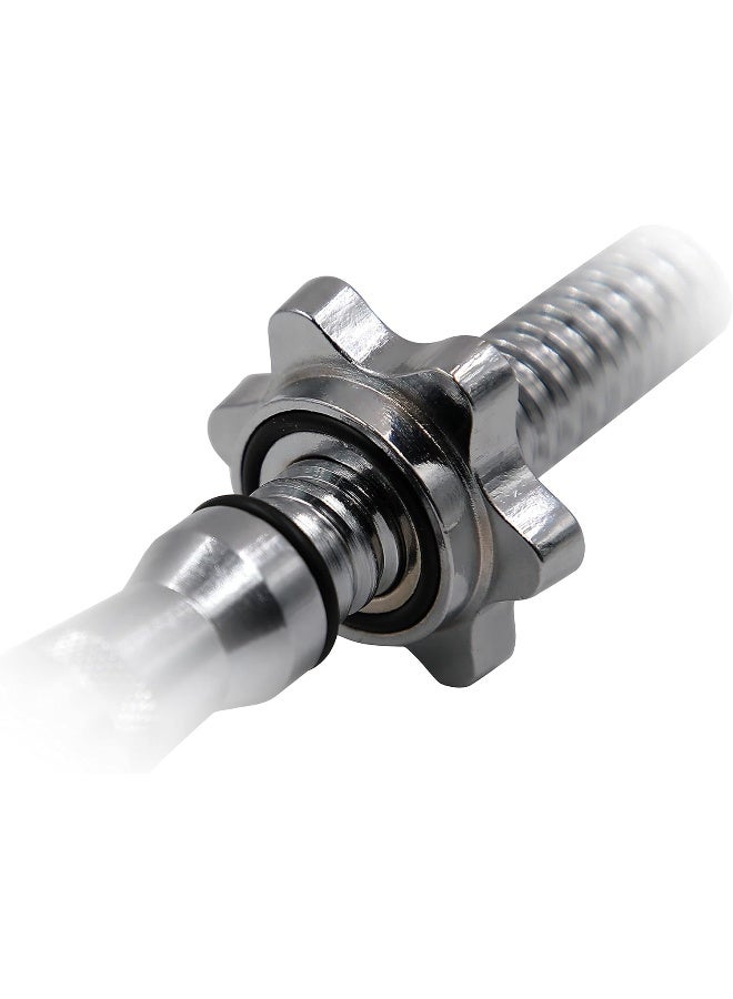 PROIRON PROIRON Dumbbell Bar 14 Inches Spinlock Dumbbell Handles Standard 1” Weight Bar (Pair with 4 Metal Spinlock Collars)  - Image 5