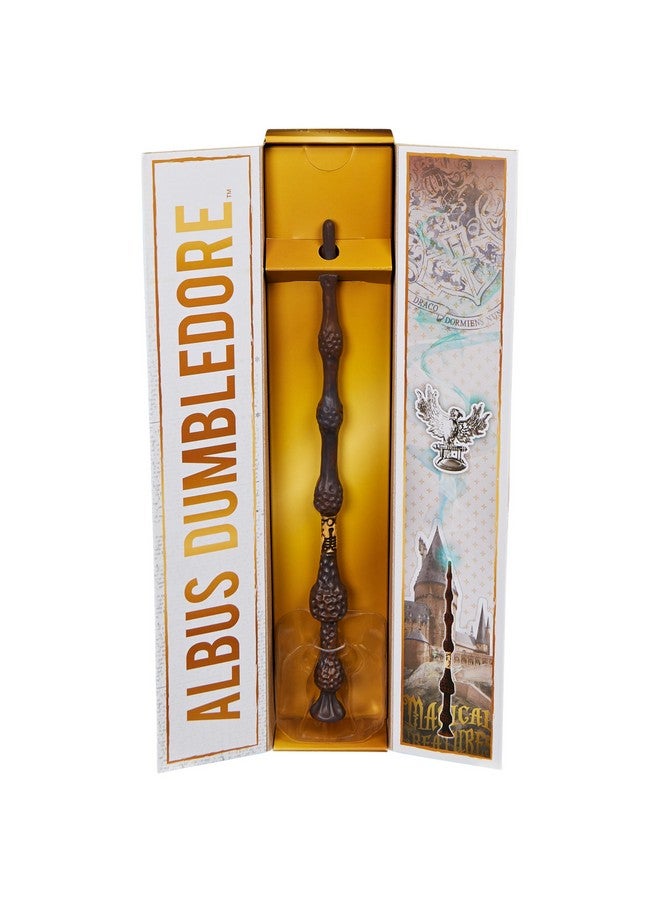 Wizarding World Harry Potter, 12-inch Magical Collector Albus Dumbledore Wand with Stand & Die-cast Icon, Magical Creatures Series - Image 2