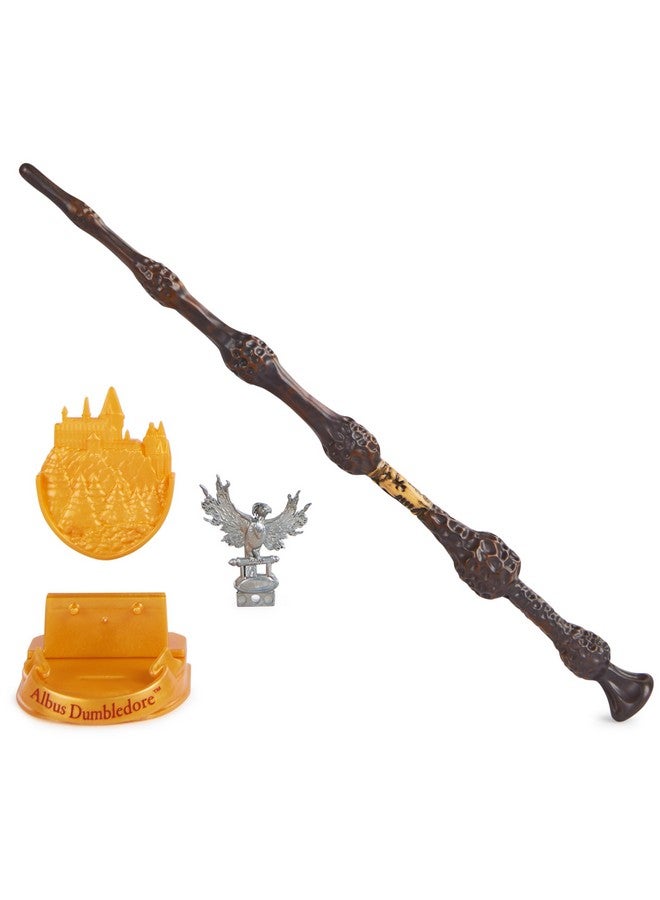 Wizarding World Harry Potter, 12-inch Magical Collector Albus Dumbledore Wand with Stand & Die-cast Icon, Magical Creatures Series - Image 1