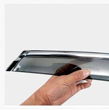 Decode Car rain Window Door Visor Wind deflectors and sunshield Protectors with Chrome/Silver Linning for car Amaze 2018 Onwards - Image 5