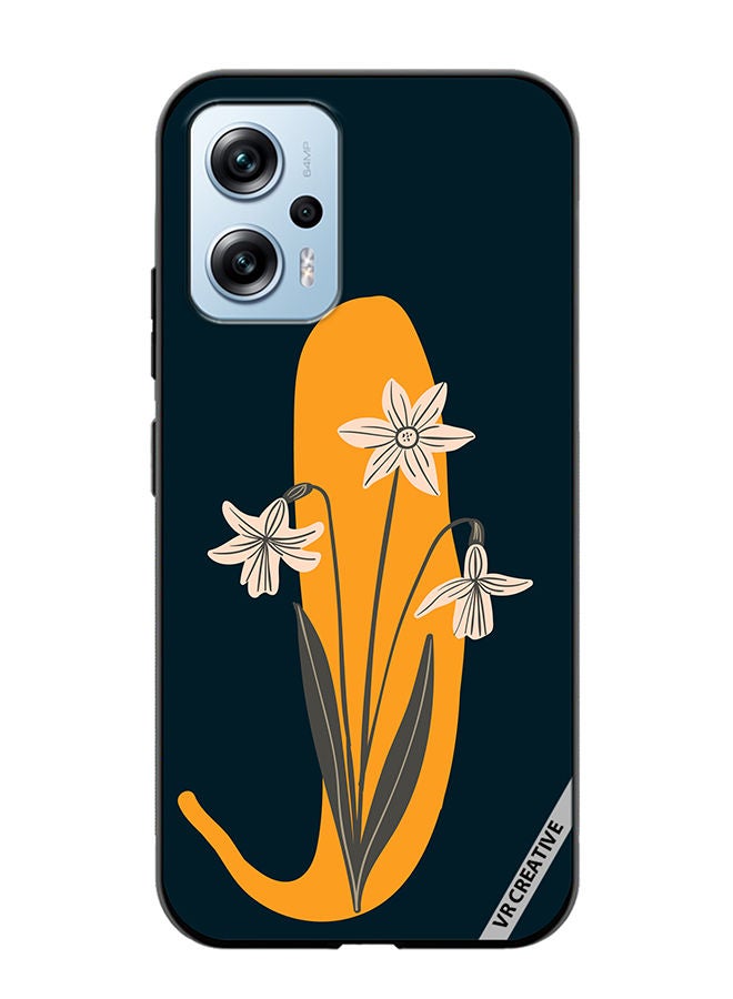 VR CREATIVE Protective Case Cover For Xiaomi Poco X4 GT Alphabet J Design Multicolour - Image 1