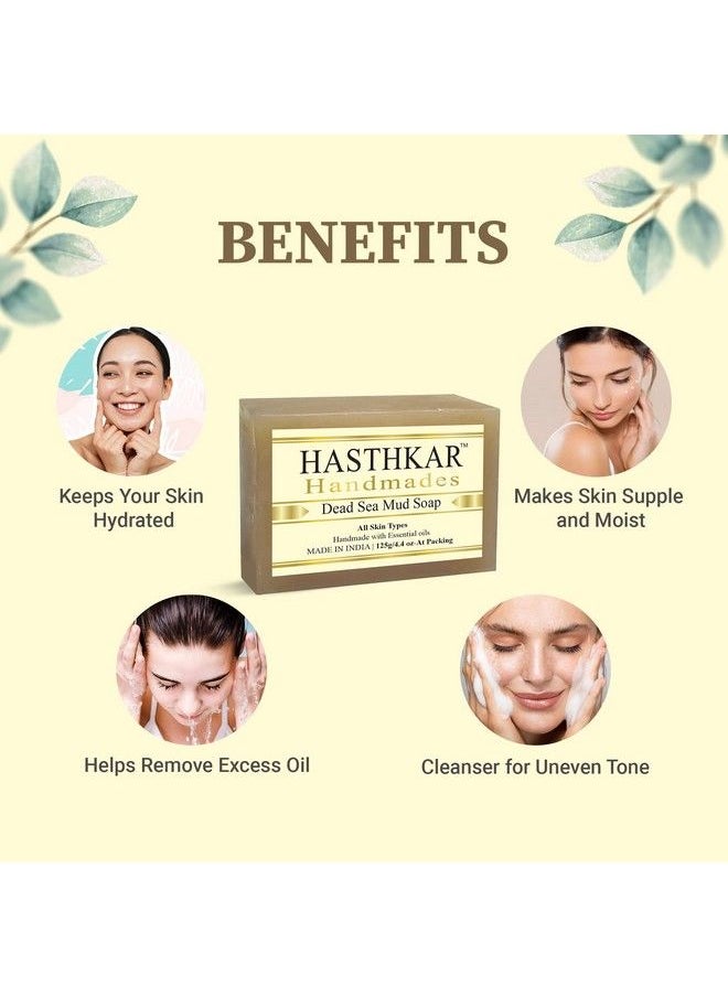 byPurenaturals Hasthkar Handmades Handmade Dead Sea Mud Herbal Natural Soap 125Gm (Pack Of 4)  - Image 4