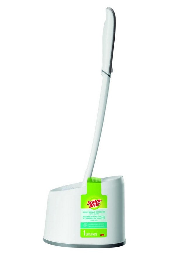 سكوتش فرشاة بلاستيكية فاخرة للحمام مع حاوية دائرية (أزرق، أبيض، Ix840121046، عبوة من قطعة واحدة) - Image 1