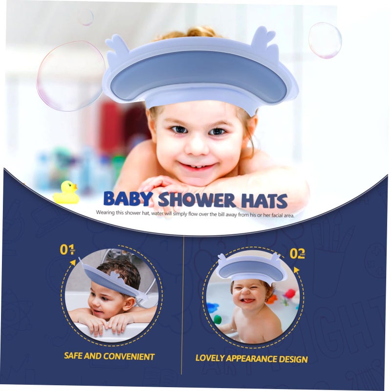 SAFIGLE Ear Protection Shampoo Cap Kids Water Guard Hats Baby Sun Hat Shampoo Shower Cap Bath Shield Visor Hat Baby Shower Cap for Kids Hair Washing Hat Pp Tab Protective Case Child - Image 2