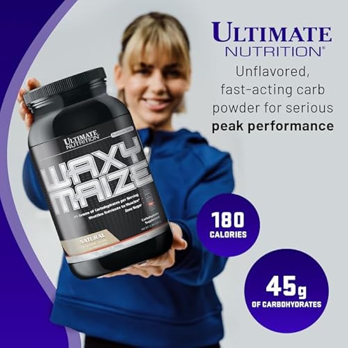 ULTIMATE NUTRITION مكمل الكربوهيدرات من ألتميت نيوترشن، ذرة وايزي - مسحوق بروتين كربوهيدرات غير منكه وباني عضلات لما بعد التمرين - بدون سكر، بدون نكهات أو ألوان أو محليات مضافة - 3 أرطال - Image 2