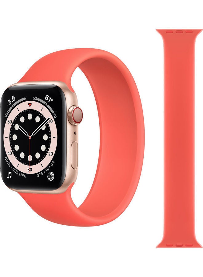 NIBEMINENT Replacement Band For Apple Watch Series 6/SE/5/4/3/2/1 44/42 mm Pink Citrus - Image 1