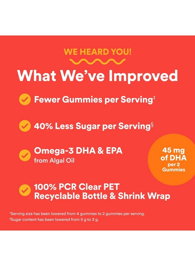 SmartyPants SmartyPants Kids Multivitamin Gummies - Improved Formula: Omega 3 (DHA/EPA), Vitamins D3, C, B12, B6, Vitamin A, K & Zinc, Gluten Free, Three Fruit Flavors, 80 Count (40 Day Supply) - Image 3