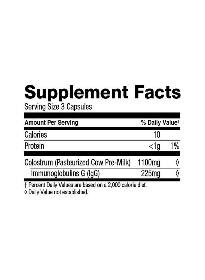 Colostrum Powder Capsules (180 Count) Immune Optimization & Recovery Dietary Supplement Gut Health Immune Support Keto Friendly