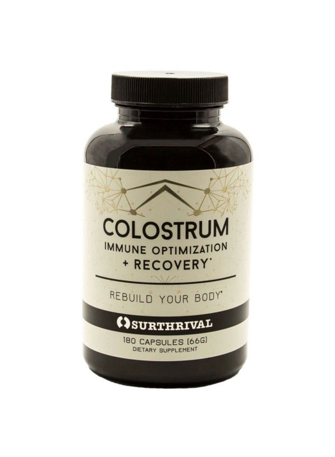 Colostrum Powder Capsules (180 Count) Immune Optimization & Recovery Dietary Supplement Gut Health Immune Support Keto Friendly