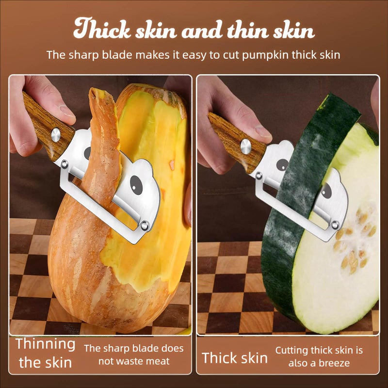 ANMIOU Vegetable Peeler Sharp Stainless Steel Blades for Veggie Potato Sugarcane Pumpkin Papaya Peeling Tool - Image 3