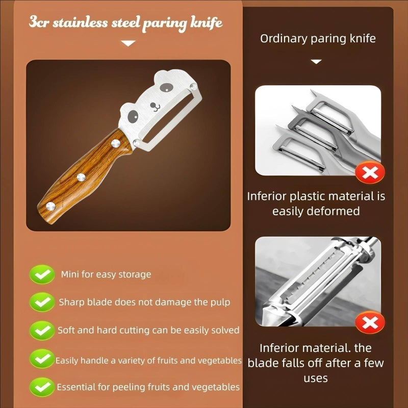 ANMIOU Vegetable Peeler Sharp Stainless Steel Blades for Veggie Potato Sugarcane Pumpkin Papaya Peeling Tool - Image 5