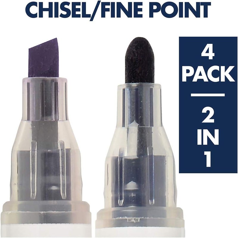 Quartet 2in1 DryErase Marker Starter Kit ChiselFine Tip Assorted Colors Eraser  Cleaner Included 79549A - Image 4