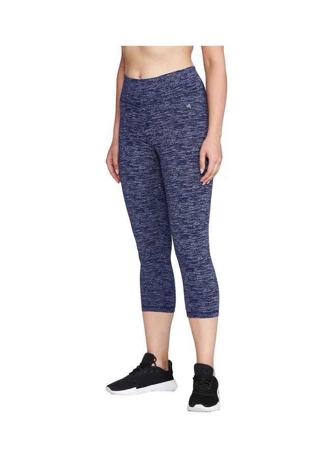 Jockey navy heather 1391 Women Super Combed Cotton Elastane Stretch Slim Fit Capri with Ultra soft Waistband for Women | Best Price UAE