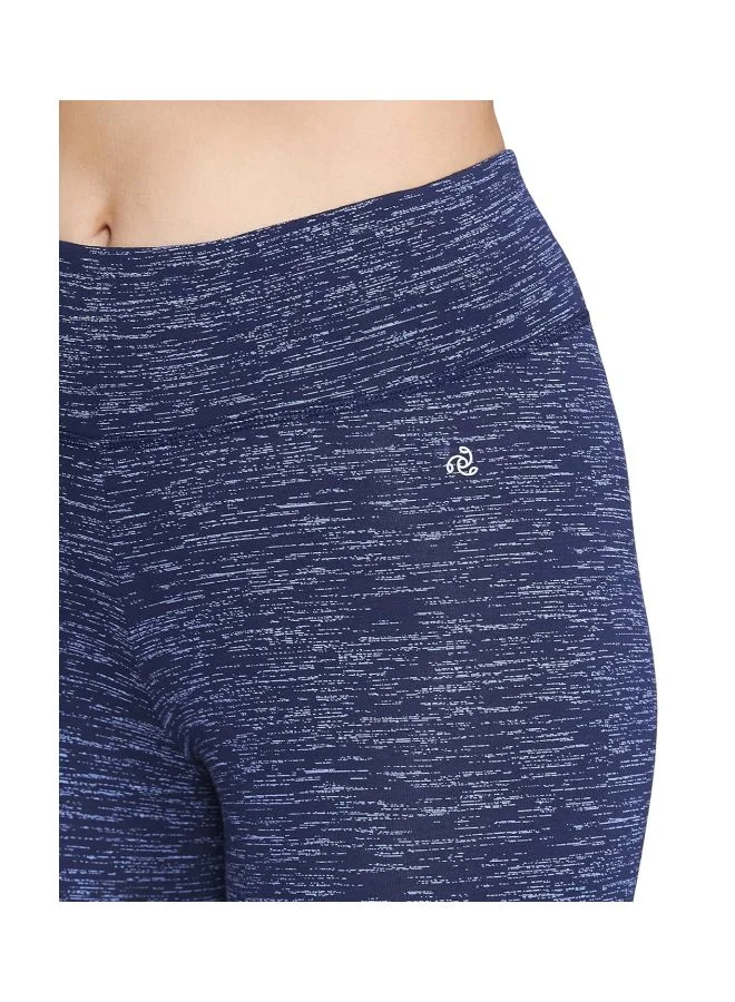 Jockey navy heather 1391 Women Super Combed Cotton Elastane Stretch Slim Fit Capri with Ultra soft Waistband for Women | Best Price UAE