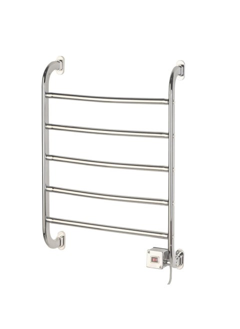 Warmrails Regent Towel Warmer  Wall Mounted Towel Warmer Rack for Drying Towels and Garments  255Inch Chrome Finish Frame with 5 Bars  Model HSRC