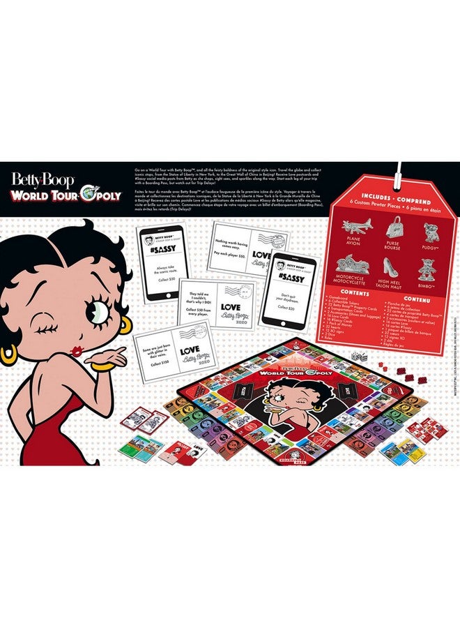 MasterPieces MasterPieces Opoly Board Games - Betty Boop World Tour Opoly - Officially Licensed Board Games For Adults, Kids, & Family - Image 3