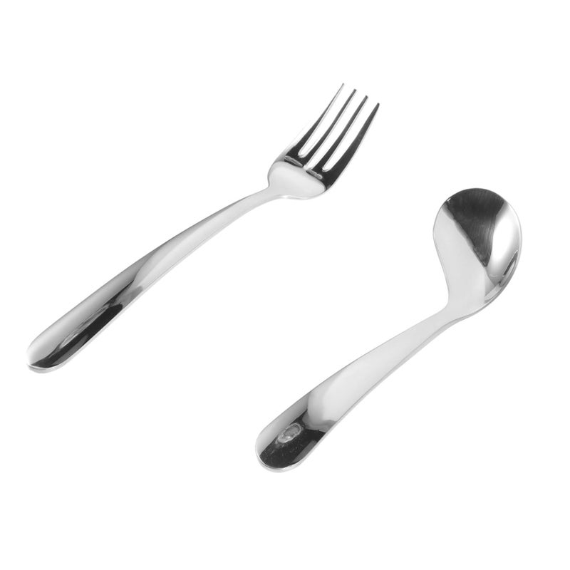 Angled Spoon Set Ergonomic Stainless Steel Feeding Utensils For Seniors Lightweight Adaptive Tableware Disabled Eating Assistance - Image 2