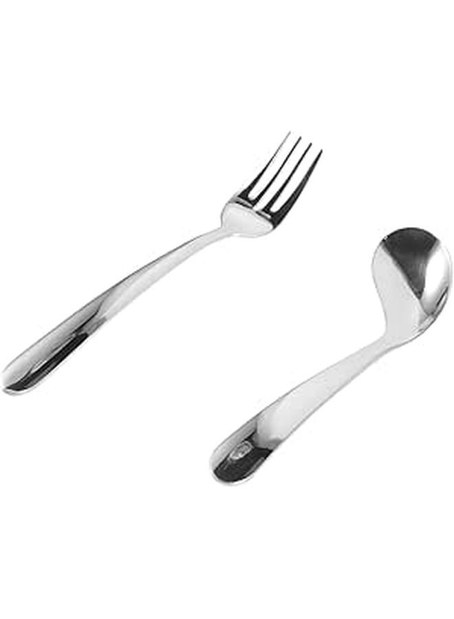 Angled Spoon Set Ergonomic Stainless Steel Feeding Utensils For Seniors Lightweight Adaptive Tableware Disabled Eating Assistance - Image 1