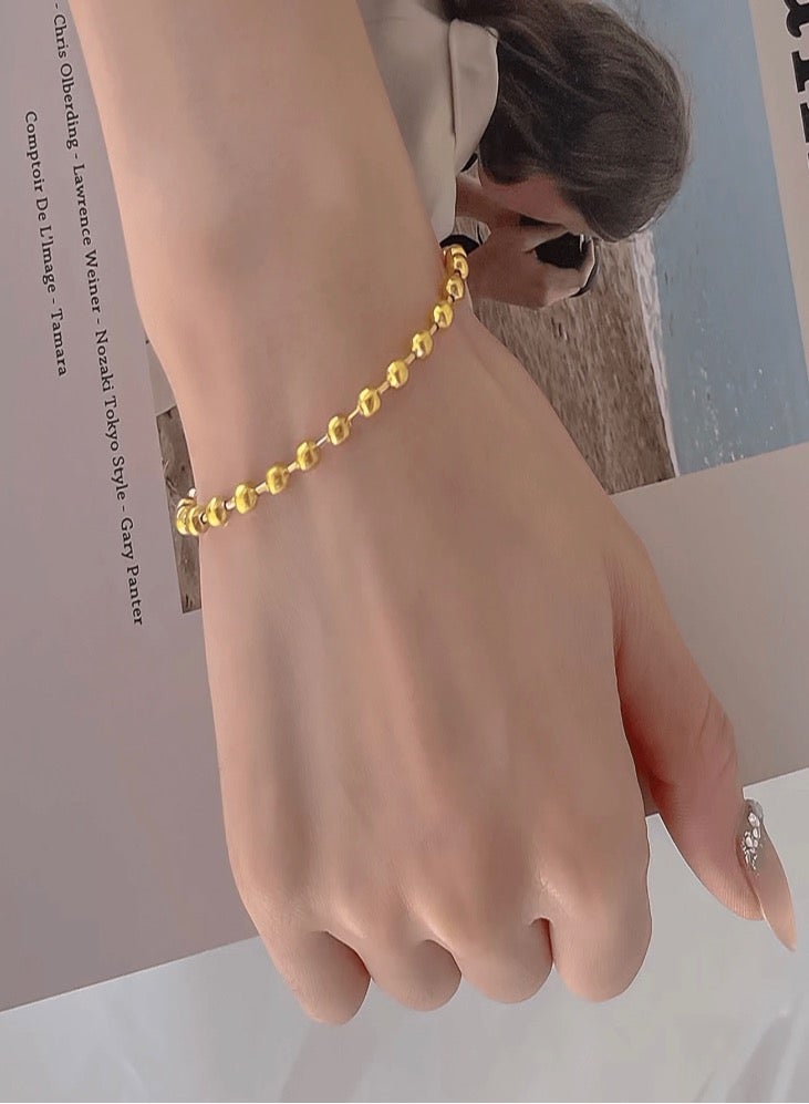 Elegant Gold Plated Stainless Steel Bracelet For Women - Image 1