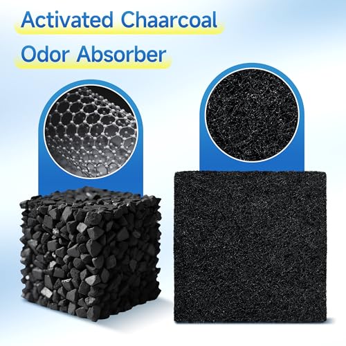 XBWW 20 Packs 3.15x3.15x0.32 Inch Odor Absorbing Filter Refills for EKO Trash Cans, Activated Charcoal Deodorizer Compatible with EKO Step & Touchless Garbage Cans with Built-in Filter Compartment - Image 4