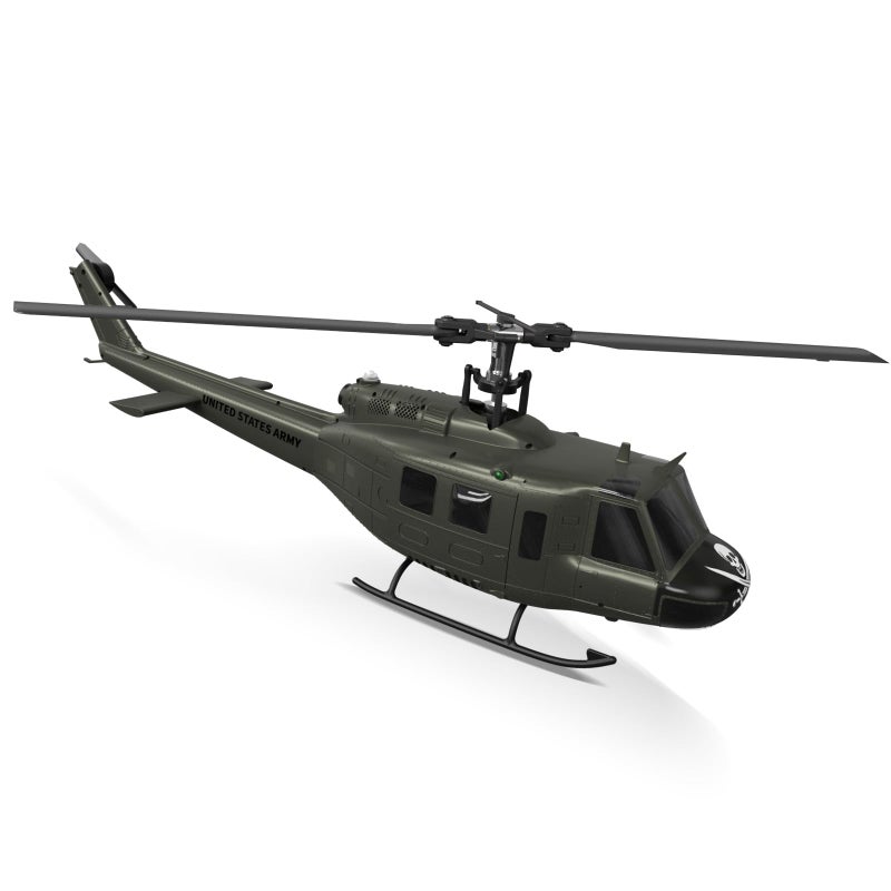 Carmanon UH1 RC Helicopter Huey Collectable Remote Control Helicopter with AutoHover for Adults Beginners 127 Scale 2 Batteries - Image 2