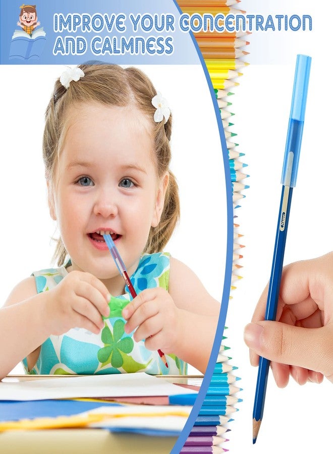 Tinlade 20 Pieces Chewable Pencil Toppers for Kids Silicone Chew Pencil Toppers Sensory Oral Motor Chew Aid for Children with Anxiety, Autism, ADHD, Sensory Integration Issues (Classic) - Image 4