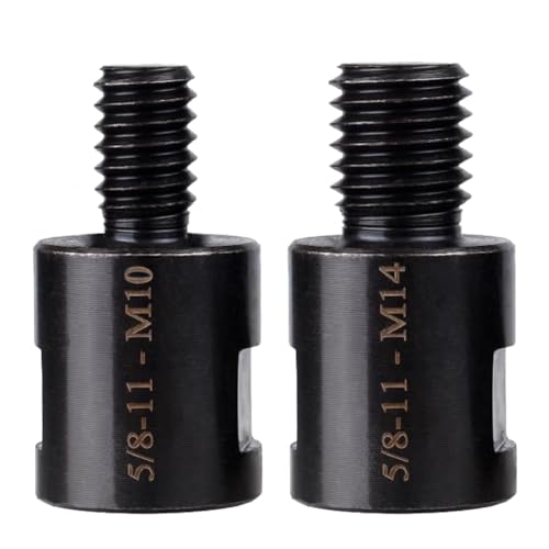 Saipe 2Pcs Angle Grinder Converter Adapters 5/8"-11 Female to M14/M10 Male, Attachments Interface Connector Thread for Polisher Drill Bit Connecting Tool - Image 1