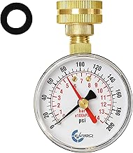 CARBO INSTRUMENTS CARBO INSTRUMENTS CARBO Instruments 2- 1/2" Pressure Gauge,Water Pressure Test Gauge, 3/4" Female Hose Thread, 0-200  - Image 1