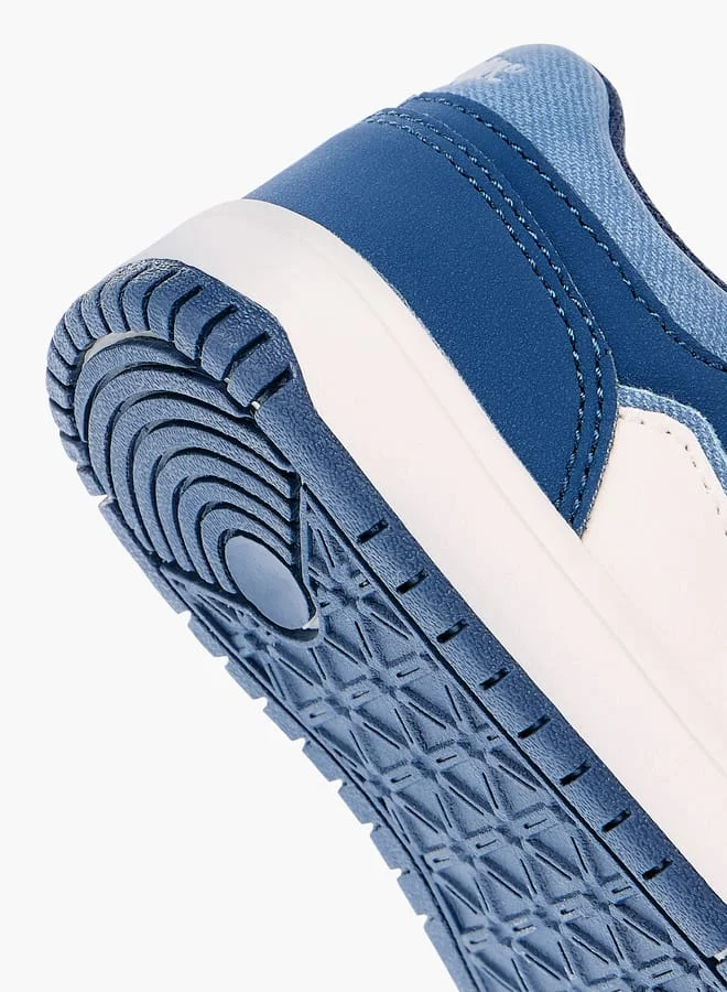 لي كوبر Boys' Colourblock Sneakers with Hook and Loop Closure