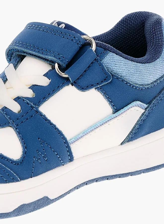 لي كوبر Boys' Colourblock Sneakers with Hook and Loop Closure