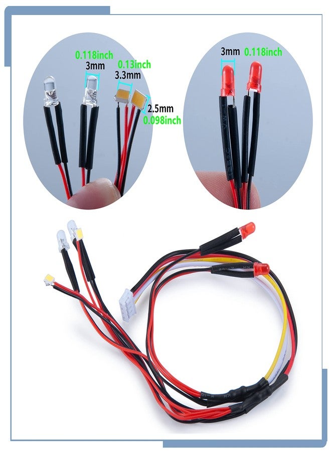 مجموعة مصابيح أمامية LED وخلفية حمراء من زوليكار RC لسيارة كيوشو ميني زد 4x4 32521 بمقياس 1/24 رانجلر - Image 3