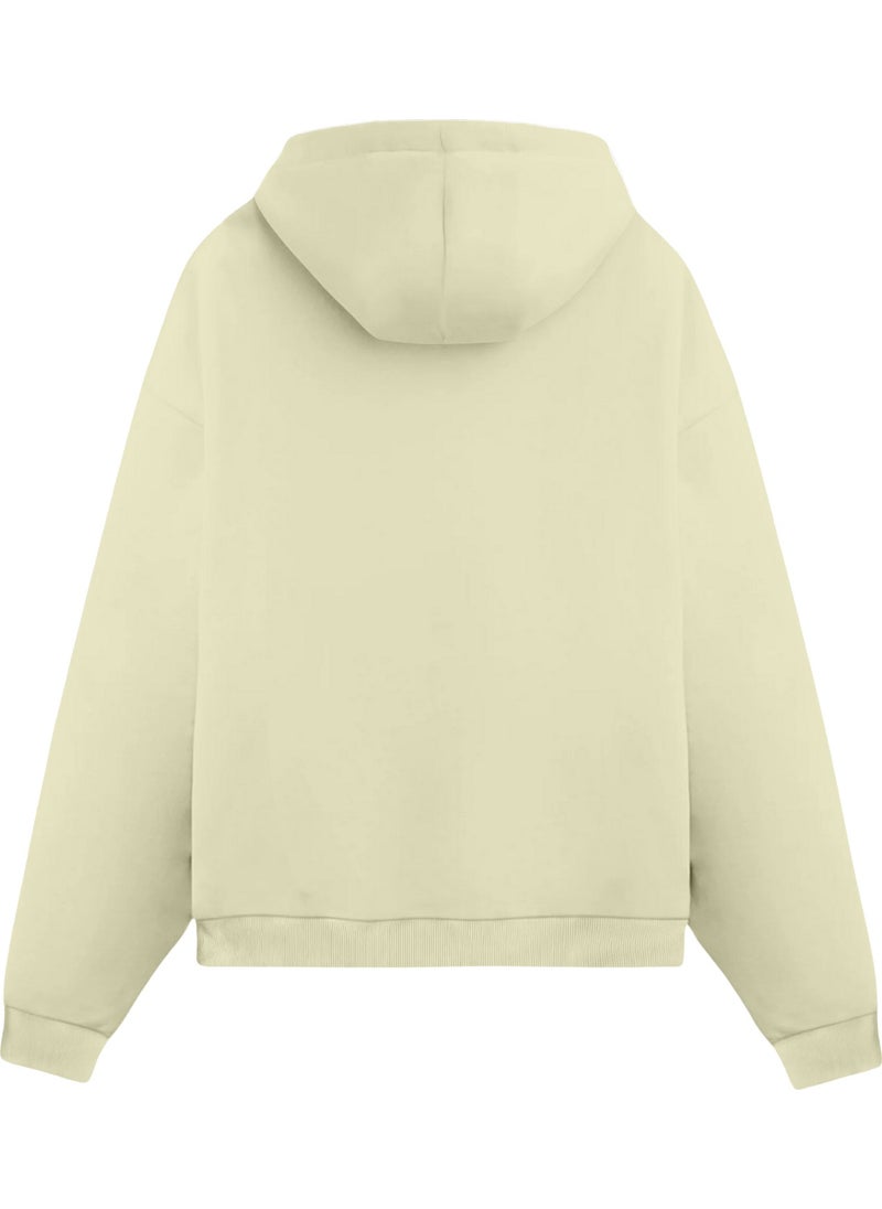 Cream Women's Oversize Fit Cotton Hooded Sweatshirt - pzsku/Z6F9CB611C82AC38F7341Z/45/_/1740644830/6718e8d2-8074-4d7c-a44d-53e1e72fce72