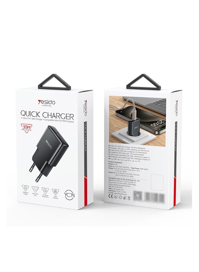 Beauenty European charger PD65W compact and portable multi-port USB fast charging charger adapter - Image 1