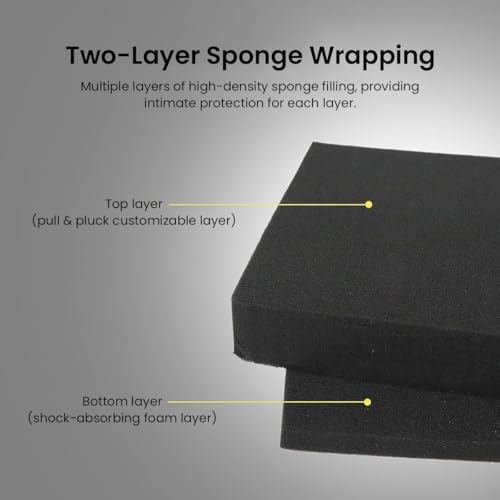 Serplex® Waterproof Hard Carry Case Bag Tool Box With Pre-cut Sponge Storage Box Shockproof Organizer Empty Hard Case for Jewelry, Camera Accessories, Electronics (250x200x76mm) - Image 5