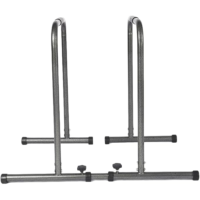 Xtech Dip Stand Station, Adjustable Dip Station For Strength Training, Heavy Duty Steel Parallel Push Up Stand, Home Gym Fitness Workout Dip Bar Station, Tricep Dips, Push-Up, Loading Capacity 200Kg ﻿ - Image 1