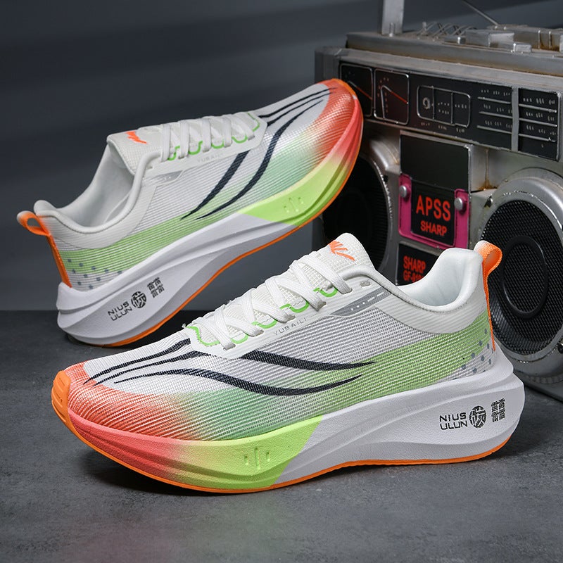 Red Rabbit 7pro Spring and Summer Running Shoes Mens Ultra Light Shock Absorbing Sports Training Special sneaker Running Shoes for Teenagers White orange orange 