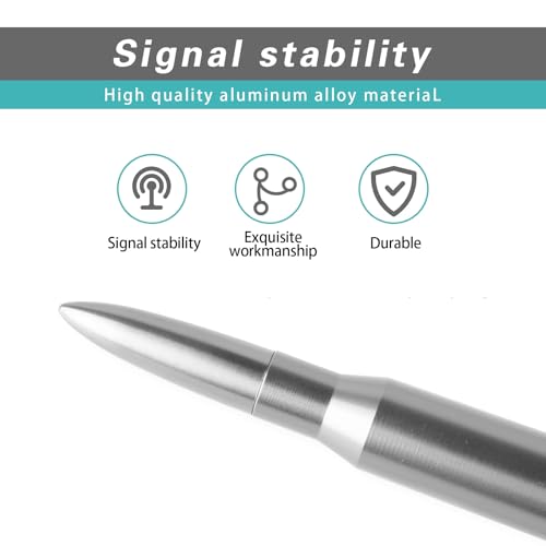 ijuicy 1 PC Car Bullet Antenna, 50 Cal Bullet Antenna, Antenna Topper Replacement, Heavy Duty Pickup Truck Accessories, Fit for GM Chevy Silverado 1500 2500 3500 HD GMC Sierra 1500 2500 3500 (Silver) - Image 3
