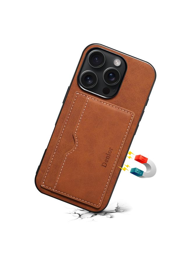 دينيور جراب لهاتف iPhone 16 Pro D08 من البولي يوريثان مع حامل بطاقة واحدة - Image 4