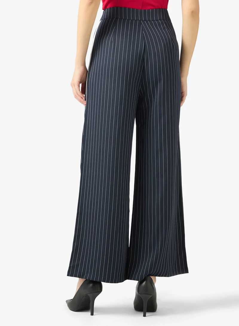 Ella  Pinstripe Trouser With Contrast Piping for Women | Best Price UAE