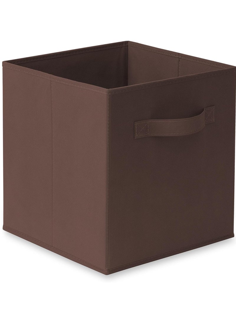 Collapsible Fabric Storage Cubes Organizer, Set of 4 Home Foldable Collapsible Storage Box, Fabric Cubby Organizer Baskets with Dual Handles, Cube Storage Bins for Shelf, Home and Office
