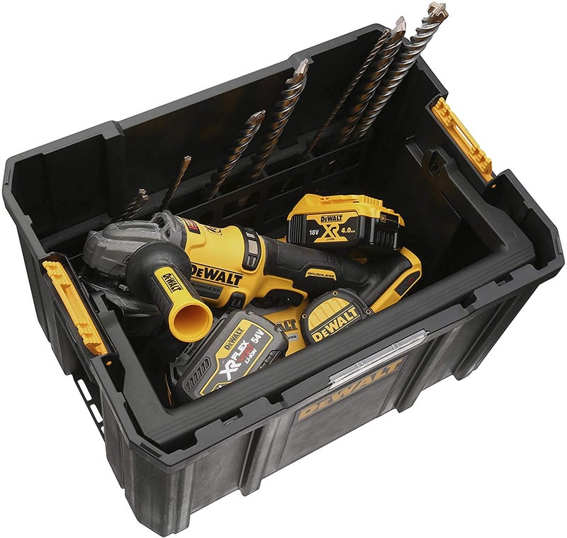 DEWALT DWST171228 TSTAK Tote Tool Box With Handle Large Interior For Bulk Storage Folded Ergonomic Carry Handle 10 Kg Weight Capacity 265L Volume Capacity 1 Year Warranty 44x32x275 cm - Image 3