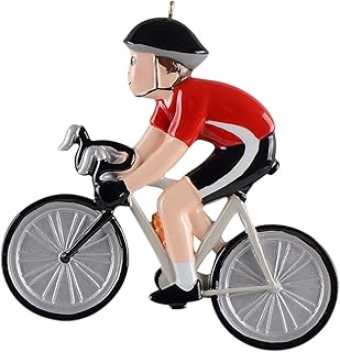 WorldWide WorldWide Personalized Bicycle Boy Christmas Ornament Male Bicycle Rider Bike Race Sports Hobby Figure Ornament  - Image 1