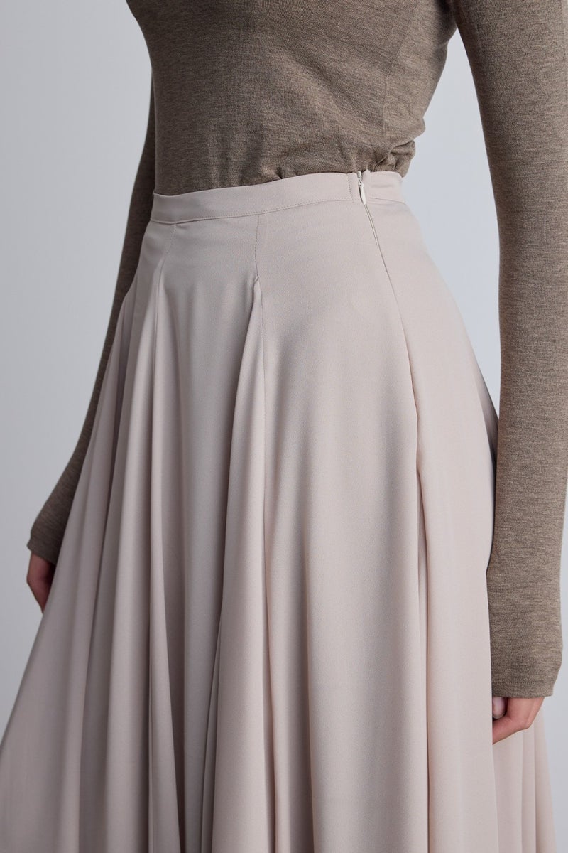 Manuka Flounce Wide Skirt Beige  - Image 3