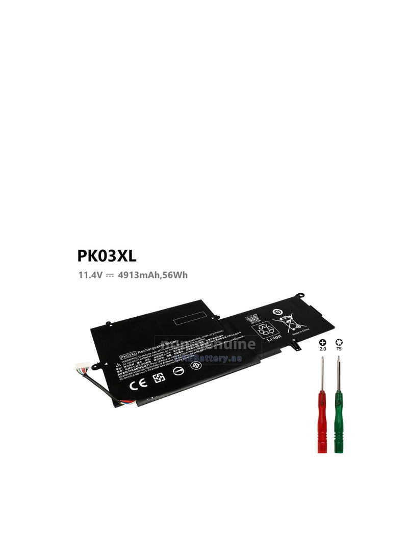 Terabyte PK03XL Laptop Battery Replacement for Spectre 13 Pro X360 G1 G2 Spectre 13-4000 13-4100 13-4200 13-4000nf 13-4002dx 13-4003dx 13-4006tu 13-4100 13-4200 13-4103dx HSTNN-DB6S 788237-2C1  - Image 4