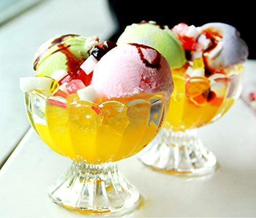 VILON Italian Premium Ice Cream and Pudding Transparent Glass Bowl 130 ml Set of 6 - Image 2