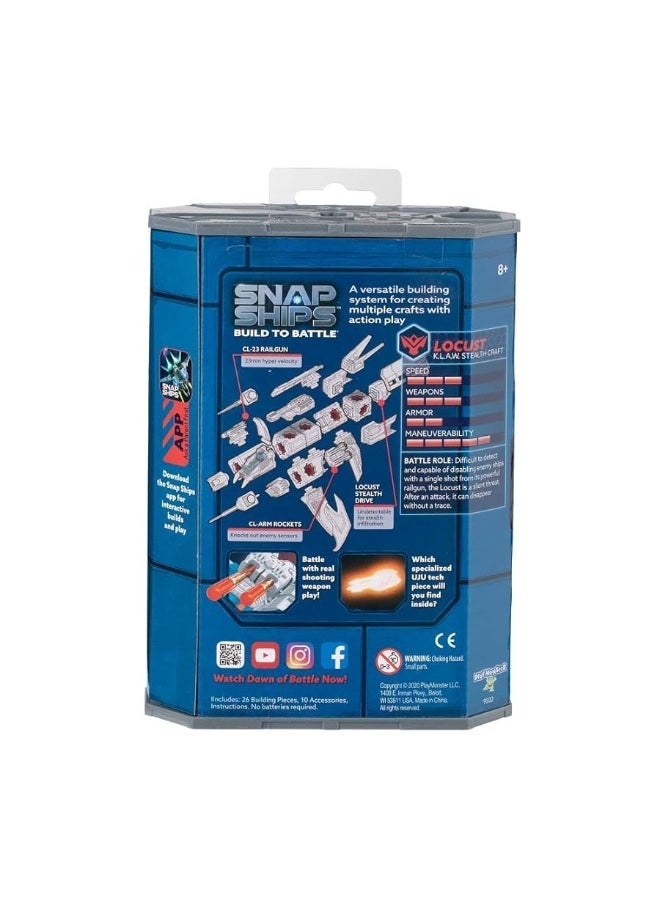 SNAP SHIPS â€” Locust K.L.A.W. Stealth Craft â€” Construction Toy for Custom Building and Battle Play â€” Ages 8+  - Image 4