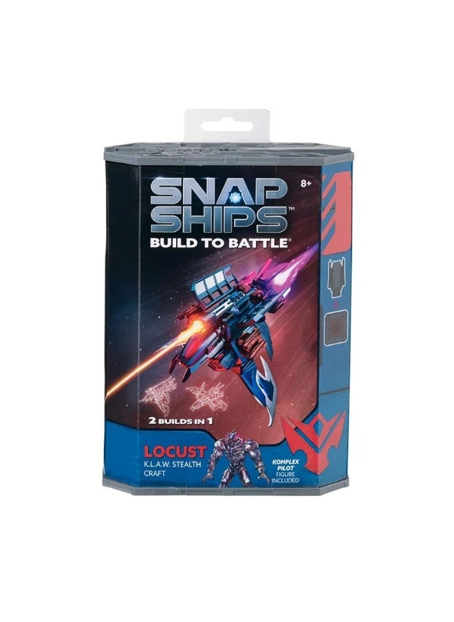 SNAP SHIPS â€” Locust K.L.A.W. Stealth Craft â€” Construction Toy for Custom Building and Battle Play â€” Ages 8+  - Image 1