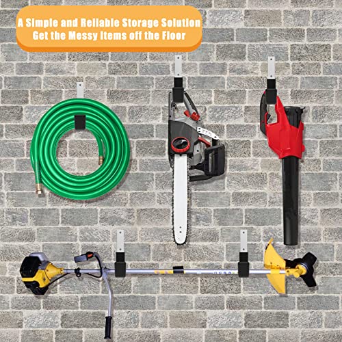 Juformin Heavy Duty Utility Hooks for Storage Wall Mount,Garage Wall Hooks for Hose, Bike, Ladder, Chainsaw, Leaf Blower Hanger (8 Small) - Image 5