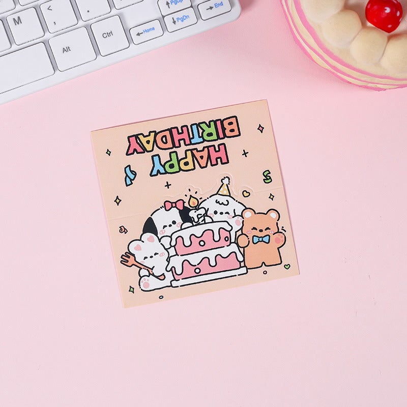 Yueshi New Ins Style Series Cartoon Card Packaging Material Hard Card Back Small Card Card Head Gift Card - Image 1